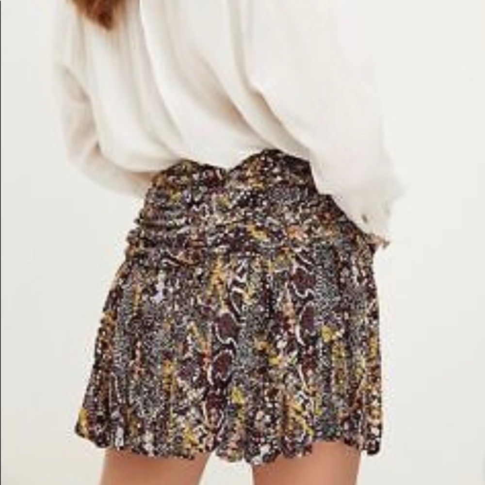 Free People / Saturday Sunday BOHO Side Zip Mini Skirt / Day Night Combo / Sz 4